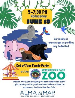 Alma Family Event at Buttonwood Park Zoo on June 18