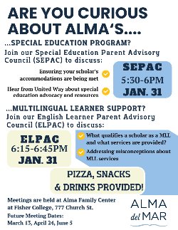 Are you curious about Alma\'s special education and multilingual learner services?
