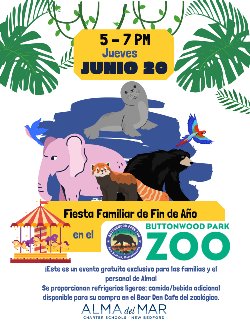 Alma Family End of Year Celebration at Buttonwood Park Zoo on June 20th